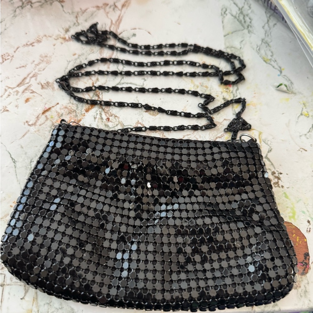 Glamorous Black Sequin Crossbody